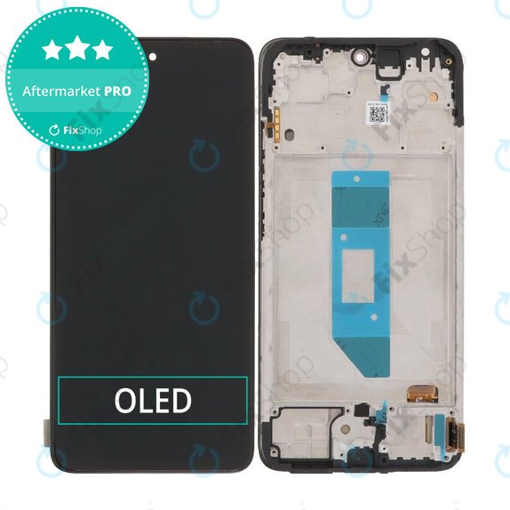 Wyświetlacz OLED dla Xiaomi Redmi Note 14 4G, Black, Ekran dotykowy z ramką