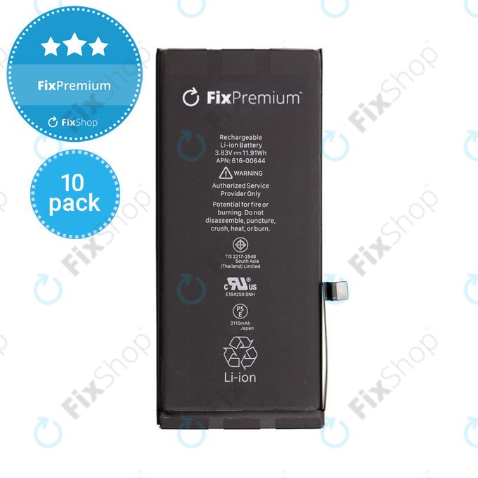 Bateria 10 Pack dla iPhone 11, 3110mAh, FixPremium