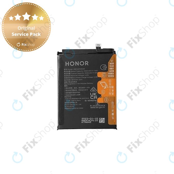 Bateria do Honor X8a, Honor 90 Lite, HB416594EGW, 4500mAh, 2402AADF, Genuine Service Pack