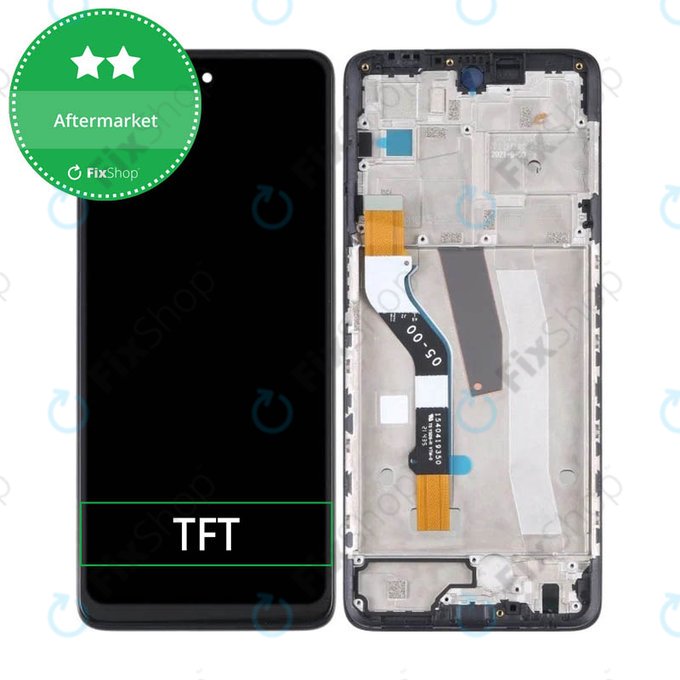 Wyświetlacz do Motorola Moto G51 XT2171, Ekran dotykowy z ramką, Czarny, Black, TFT