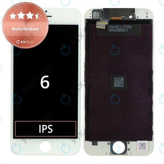 Wyświetlacz dla iPhone 6, White, Ekran dotykowy z ramką, Refurbished