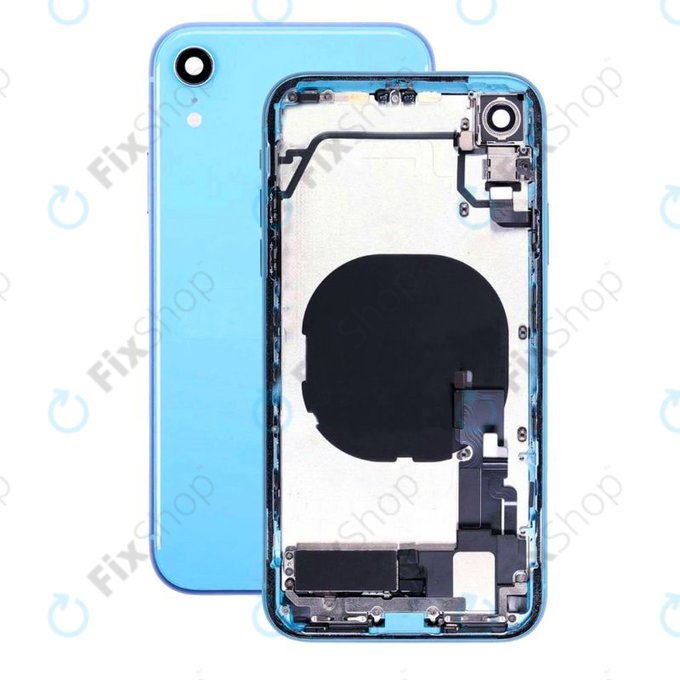 Tylna obudowa z malymi czesciami do iPhone XR, Niebieski, Blue