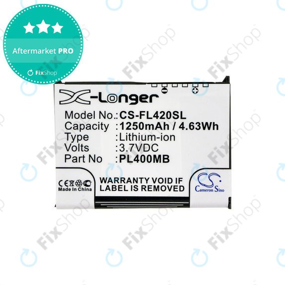 Bateria do Fujitsu Siemens Loox N560, N520, N500, 420, 410, 1250mAh, Li-Ion, 3.7V, PL400MB, HQ