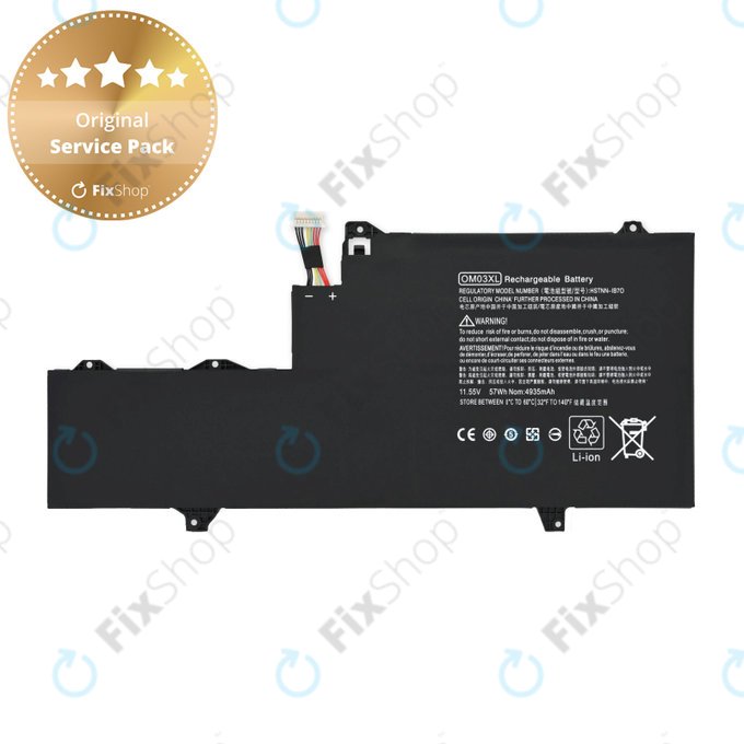 Bateria do HP EliteBook x360 1030 G2, 77052513, OM03XL, 4935mAh, Genuine Service Pack
