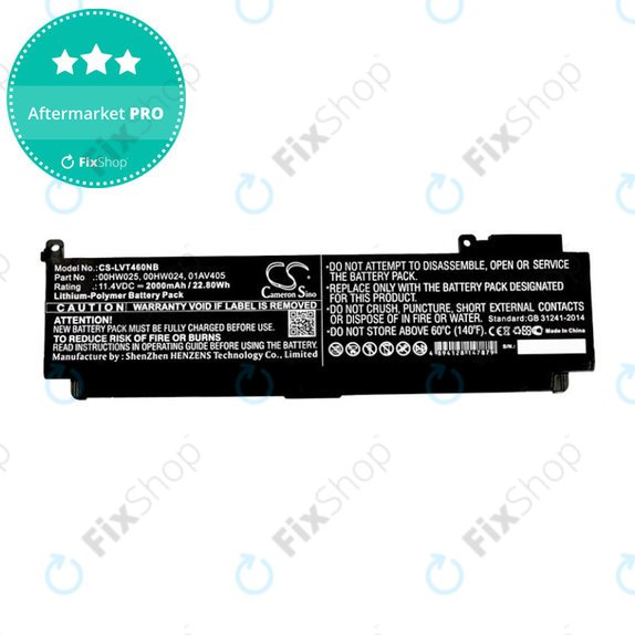 Bateria do Lenovo ThinkPad T460S, T470S, 2000mAh, Li-Pol, 11.4V, 00HW025, HQ