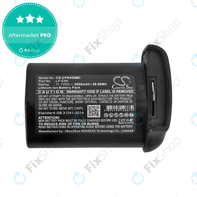 Bateria do Canon 1D Mark 3, EOS-1D MarkIII, Mr-14ex, 2600mAh, Li-Ion, 11.1V, LP-E4N, HQ