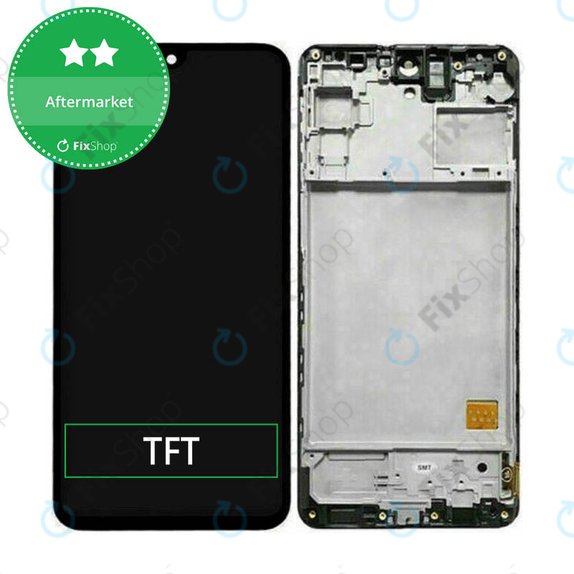 Wyświetlacz do Samsung M31s M317F, Ekran dotykowy z ramką, Mirage Black, TFT