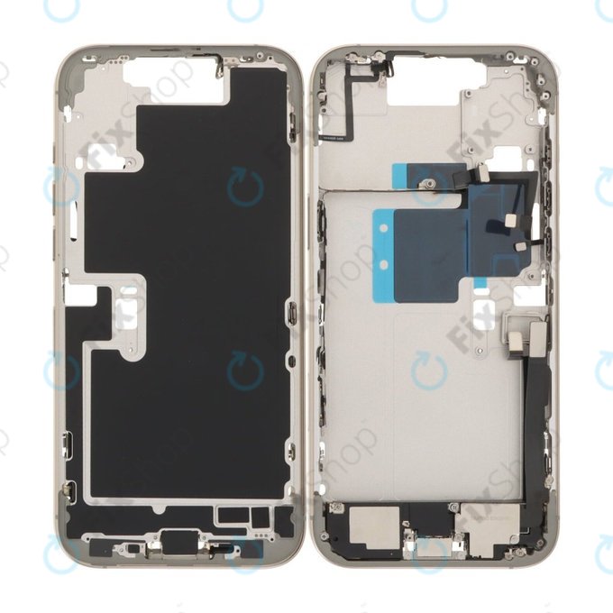 Środkowa Rama + Przyciski Zasilania, Głośności i Aparatu do iPhone 16 Pro Max, Natural Titanium