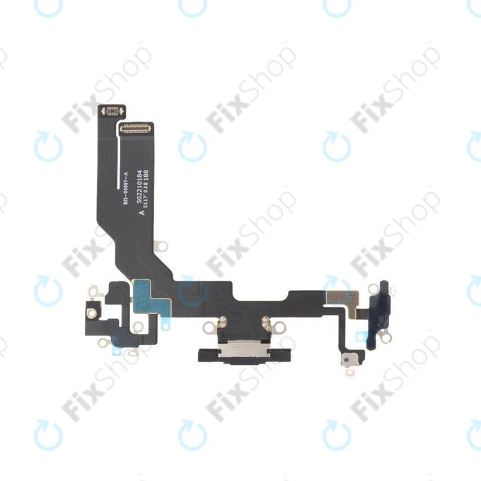 Złącze ładowania z taśmą flex do iPhone 16e, 17e, Black
