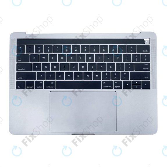 Górna ramka klawiatury z klawiaturą US, mikrofonem, trackpadem i głośnikami do MacBook Pro 13" A1706 (Late 2016 - Mid 2017), Srebrny, Silver