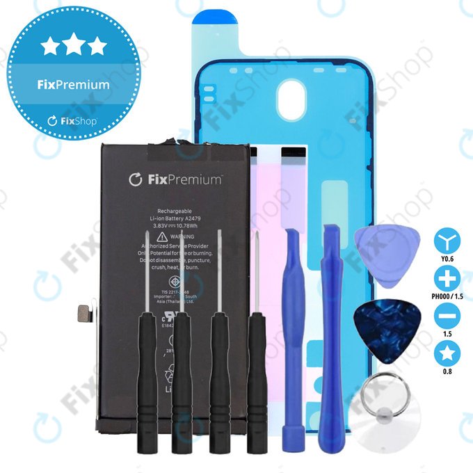 Bateria dla iPhone 12, 12 Pro, 2815mAh, Klej (Adhesive), Narzędzia, FixPremium