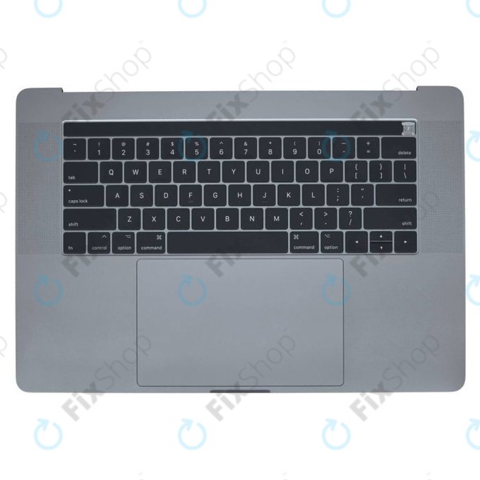Górna ramka klawiatury z klawiaturą US, mikrofonem, trackpadem i głośnikami do MacBook Pro 15" A1707 (Late 2016 - Mid 2017), Space Gray