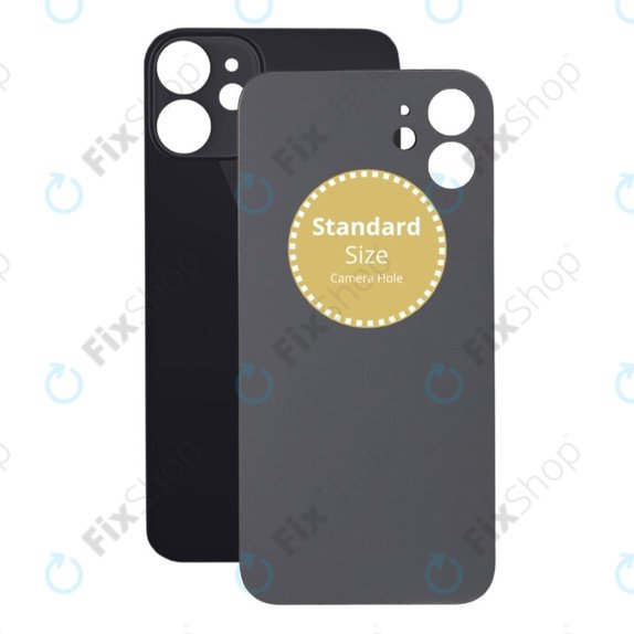 Tylne szklo pokrywy do iPhone 12 Mini, Czarny, Black