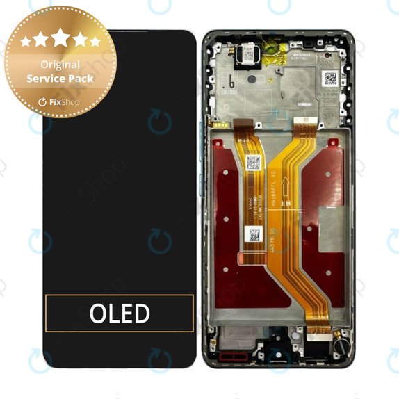 Wyświetlacz do Honor Magic7 Lite, Ekran dotykowy z ramką, Jade Cyan, 0235AMMN, Genuine Service Pack