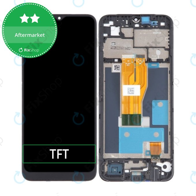 Wyświetlacz do Realme C30 RMX3581, Ekran dotykowy z ramką, Lake Blue, TFT