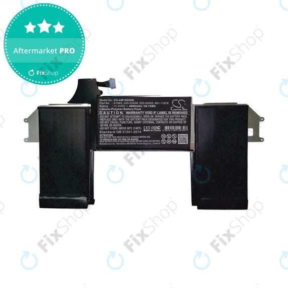 Bateria do MacBook Air 13" A1932 (Late 2018 - Mid 2019), A2179 (2020), 4800mAh, HQ