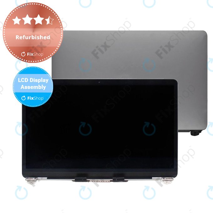 Zestaw wyświetlacza do MacBook Air 13", 2020, A2337, Space Gray, LCD, taśma Flex, jednostka sterująca, pokrywa tylna, zawiasy, Refursbihed