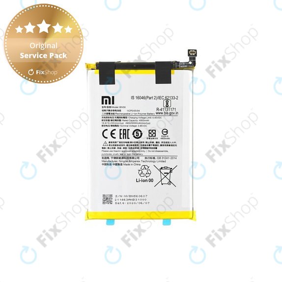 Bateria do Xiaomi Redmi 9A, A1, A2, BN56 5000mAh, BN5F 5000mAh, 46020000425D, Genuine Service Pack