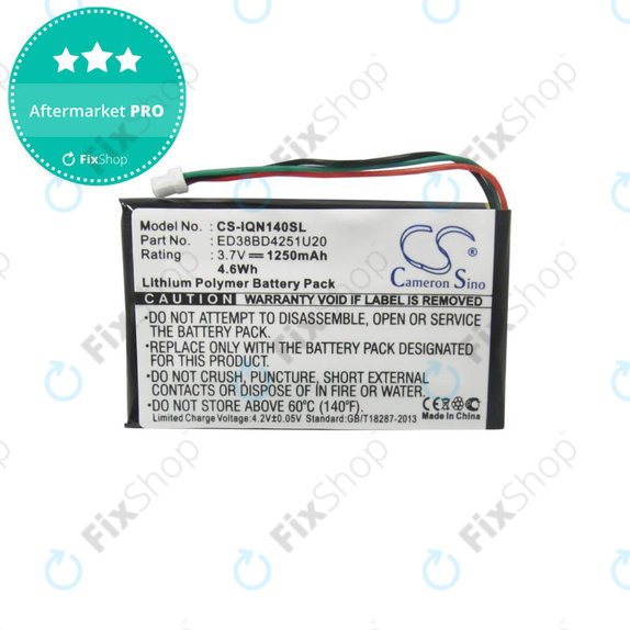 Bateria do Garmin Nuvi 1400, 1450, 1450T, 1490LMT, 1490T, 1490T Pro, ED38BD4251U20, 1250mAh, HQ