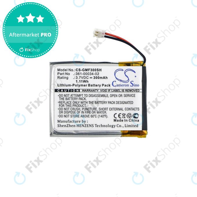 Bateria do Garmin Fenix 3, 3 HR, 361-00034-02, 300mAh, HQ