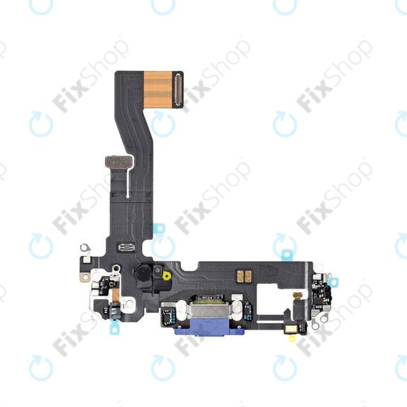 Złącze ładowania z taśmą flex do iPhone 12, 12 Pro, Niebieski, Blue