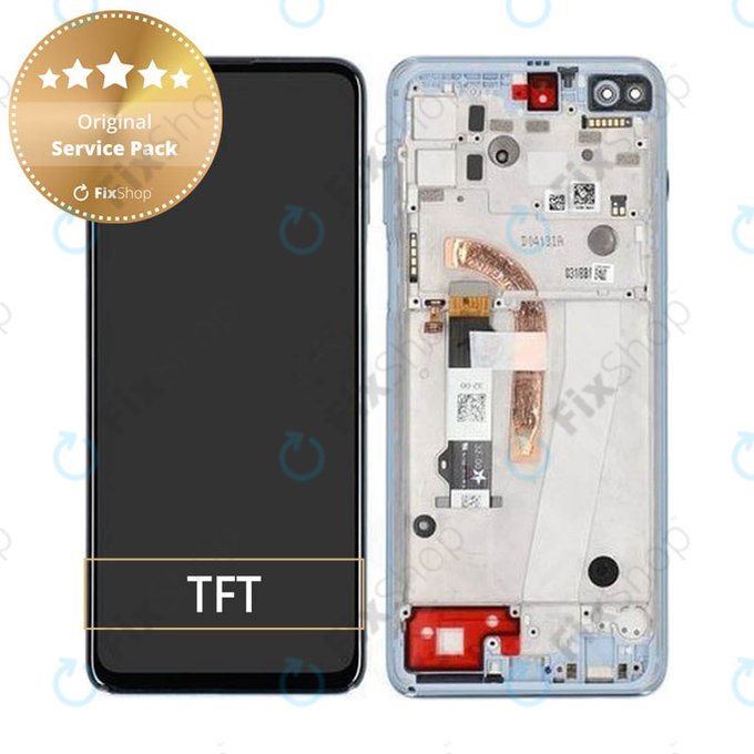 Wyświetlacz do Motorola Moto G100 XT2125, Ekran dotykowy z ramką, 5D68C18073, Iridescent Sky, Genuine Service Pack