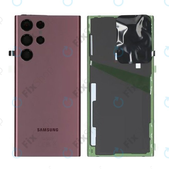 Tylna pokrywa baterii do Samsung S22 Ultra S908B, GH82-27457B, Burgundy, Genuine Service Pack