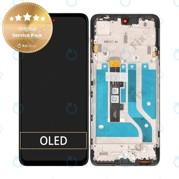 Wyświetlacz do Motorola Edge 20 Lite XT2139, Ekran dotykowy z ramką, 5D68C19271, Genuine Service Pack