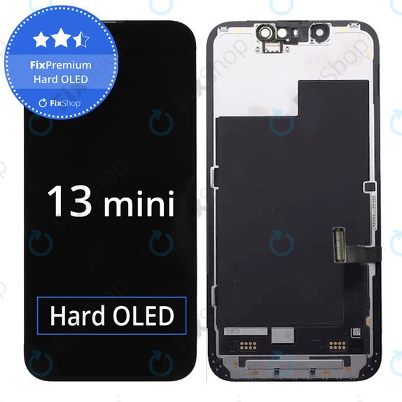 Wyświetlacz Hard OLED dla iPhone 13 Mini, Ekran dotykowy z ramką, FixPremium