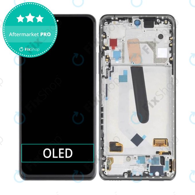 Wyświetlacz OLED do Xiaomi Poco F3, Ekran dotykowy z ramką, Night Black