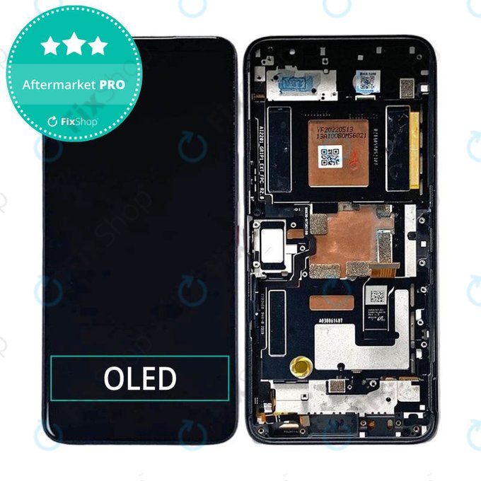 Wyświetlacz OLED do Asus ROG Phone 6 AI2201_C, 6 Pro AI2201_D, Ekran dotykowy z ramką, Phantom Black