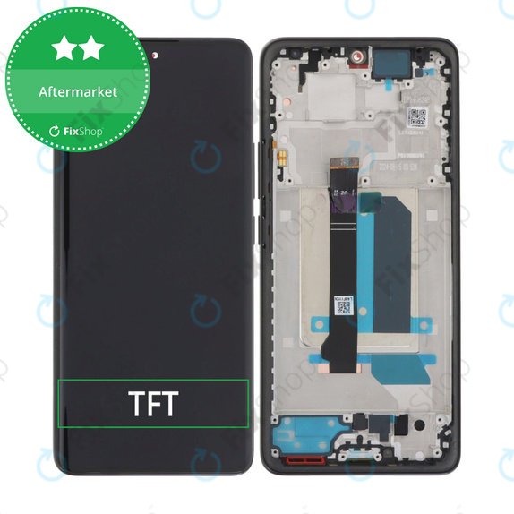 Wyświetlacz do Xiaomi Redmi Note 14 Pro+ 5G , Ekran dotykowy z ramką, Midnight Black, TFT