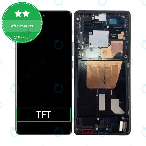 Wyświetlacz do Vivo X80 Pro 5G V2185A, V2145, Ekran dotykowy z ramką, Cosmic Black, TFT