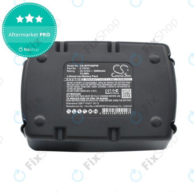 Bateria do Metabo Ahs36v, Bha 36 Ltx Compact, 2000mAh, Li-Ion, 36V, 6.25453, HQ