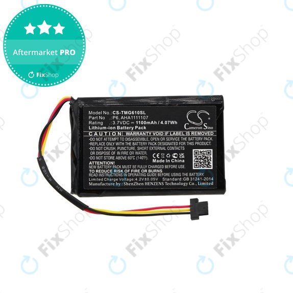Bateria do TomTom Go 610, 1100mAh, Li-Ion, 3.7V, LAHA1111107, HQ