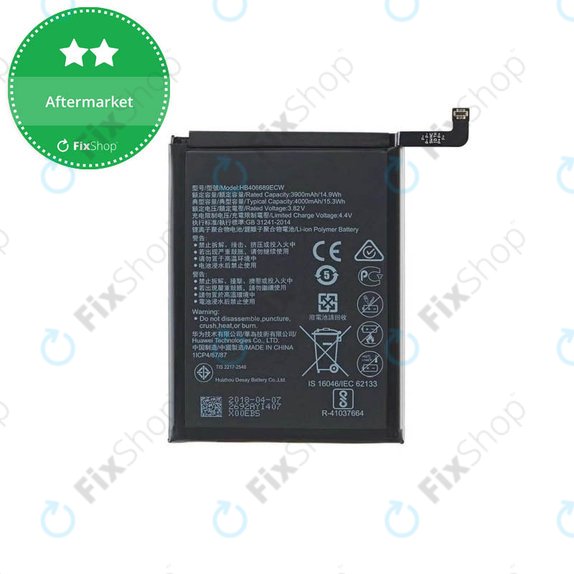 Bateria do Huawei Y9 (2018), Y7 (2019), HB406689ECW, 4000mAh