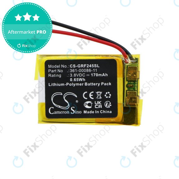 Bateria do Garmin Forerunner 245, Forerunner 245 Music, 170mAh, Li-Pol, 3.8V, 361-00086-11, HQ