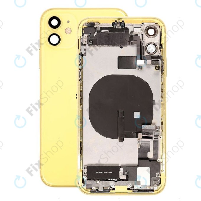 Tylna obudowa z malymi czesciami do iPhone 11, Zólty, Yellow