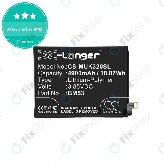Bateria dla Xiaomi Mi 10T 5G M2007J3SY, 4900mAh, Li-Pol, 3.85 V, BM53, HQ