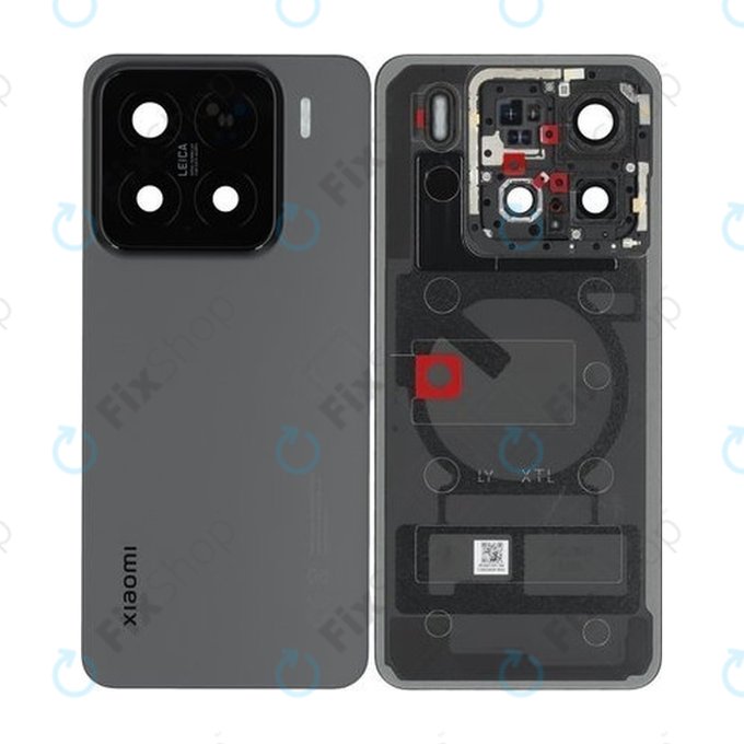Tylna pokrywa baterii do Xiaomi 15 5G, 560067000O300, Czarny, Black, Genuine Service Pack