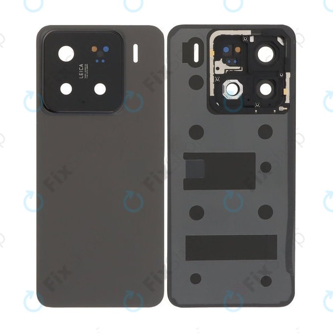 Tylna pokrywa baterii z kompletnym montażem do Xiaomi 15 5G, Czarny, Black
