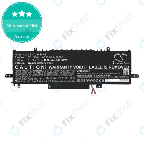 Bateria do Asus ZenBook 14, Flip 14, 4200mAh, Li-Pol, 11.55V, C31N1841, HQ