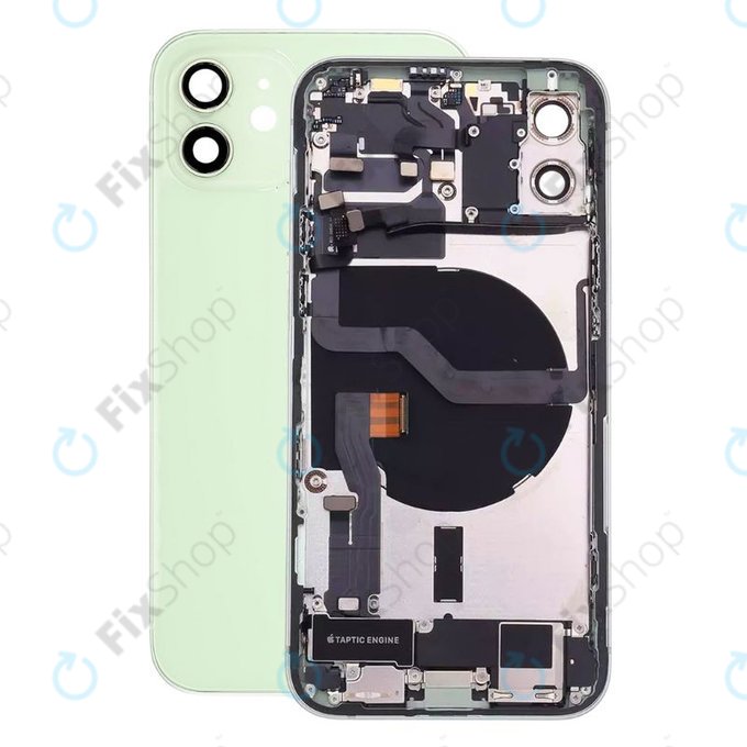 Tylna obudowa z malymi czesciami do iPhone 12, Zielony, Green