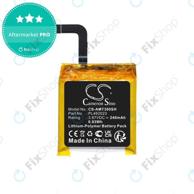 Bateria do Amazfit GTS3, 240mAh, Li-Pol, 3.87V, PL462023, HQ