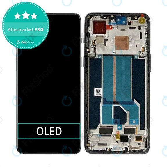 Wyświetlacz OLED do OnePlus Nord 2T CPH2399, CPH2401, Ekran dotykowy z ramką, Gray Shadow