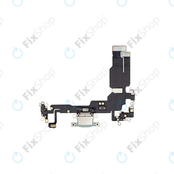 Złącze ładowania z taśmą flex do iPhone 15, Zielony, Green