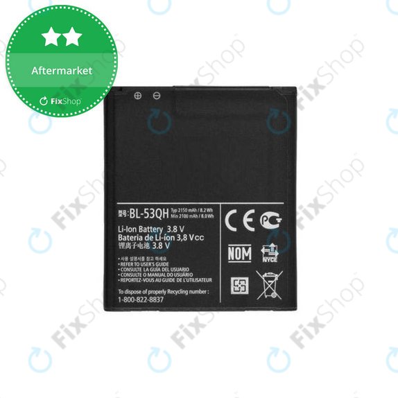 Bateria do LG Optimus 4X HD P880, L9 P760, P875, F5, L7 4G, BL-53QH, 2150mAh