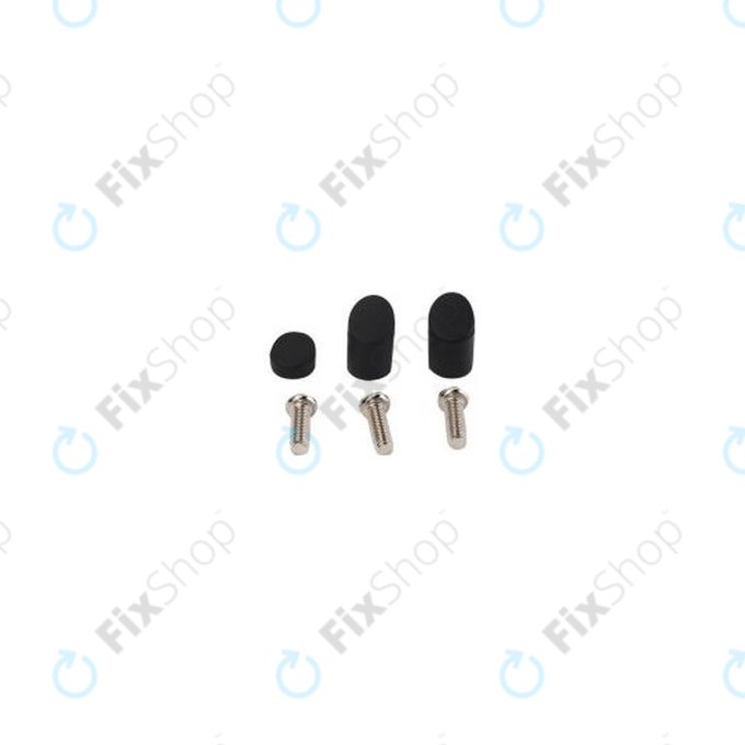 Gumowe zaślepki z śrubami tylnego błotnika do Xiaomi Mi Electric Scooter 2 M365, Czarny, Black