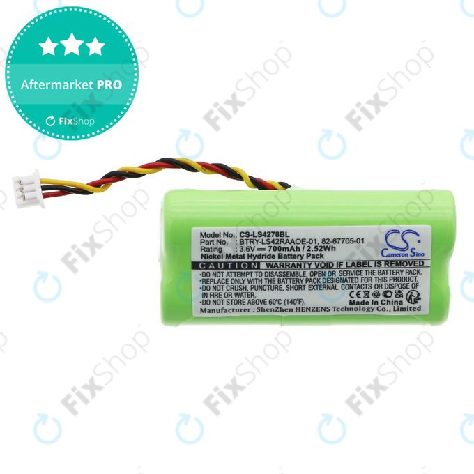Bateria do Symbol DS6878, LS4278, 700mAh, Ni-MH, 3.6V, BTRY-LS42RAAOE-01, HQ