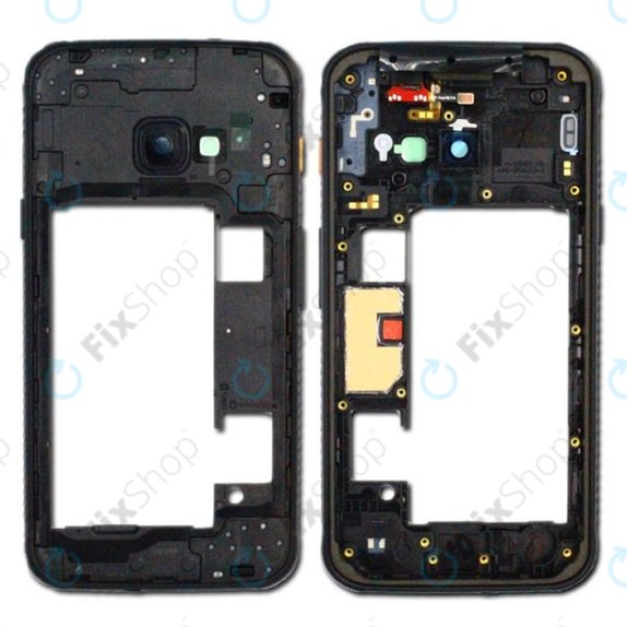 Ramka srodkowa do Samsung Xcover 4s G398F, GH98-44218A, Czarny, Black, Genuine Service Pack